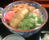 本陣房新橋店 ランチ 揚げなすそば