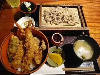 新橋 旧月 きゅうづき ランチ 天丼 そばセット