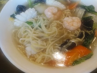 汐留 チャイナガーデン CHINA GARDEN ランチ 海鮮そば・半マーボー丼