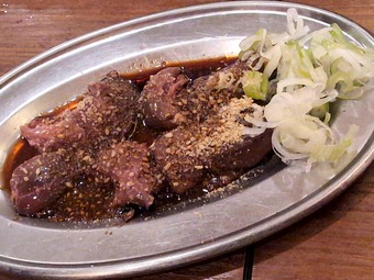 白レバ刺し極上醤油 新時代 新橋銀座口店