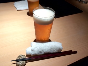 乾杯ビール 自由が丘 東急東横線 つぼ庭 坪庭 酒肴おまかせコース