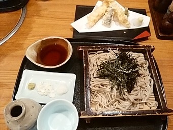 新橋ランチ 新橋蕎麦 おにかけ 信州そば 天せいろ
