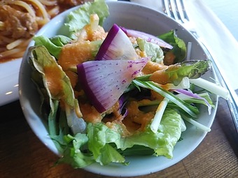 新橋ランチ 新橋駅前ビル パスタ minamo ミナモ ランチ サラダ