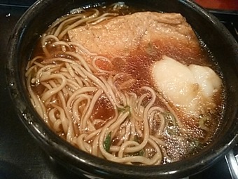 新橋 本陣房本店 ランチ 揚げもち九条きつね蕎麦