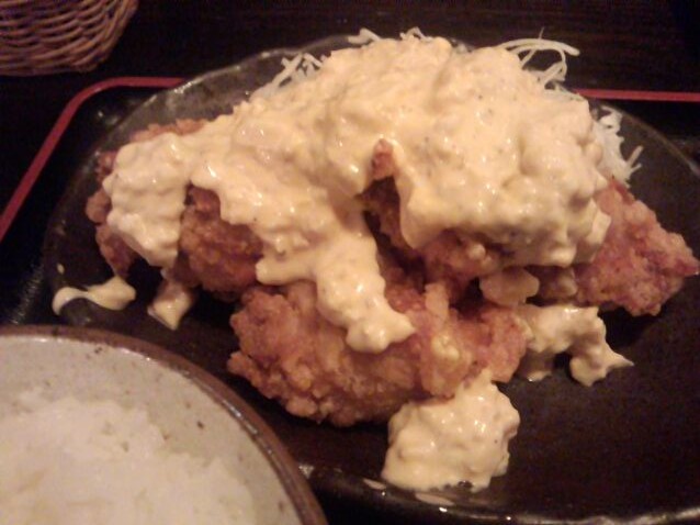 銀座 とら「鶏唐揚和風タルタル定食」800円→500円！（ランチ 