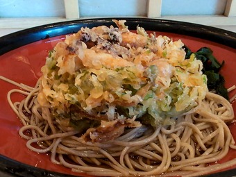 冷やしゲソかき揚げ蕎麦 仙台立ち食いそば そばの神田東一屋名掛丁店