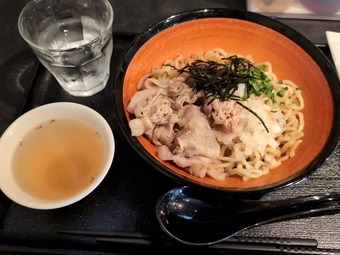 油そば 無限生姜スープ50円 汐留新橋 東京汐留 油そば専門店 ふぶき