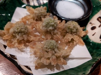 ふきのとう天ぷら 新橋 和海 なごみ 新橋居酒屋