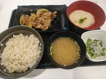 吉野家 牛皿麦とろ御膳