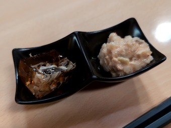 お通し ふぐ煮凝り なずな 新橋居酒屋 ちょこっと料理