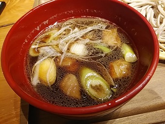 新橋 善三郎 ぜんざぶろう ランチ鴨つけ蕎麦 鴨汁