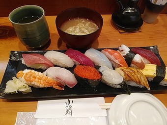 新橋ランチ 小鰭 こはだ ランチ握り大盛 こなは寿司 小鮨
