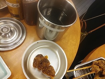 ソース 立ち呑み 立ち飲み 新橋へそ本店 串天 串揚げ