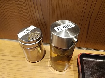 新橋ランチ そば田 そばでん そばた 肉そば 卓上薬味 立ち食いそば