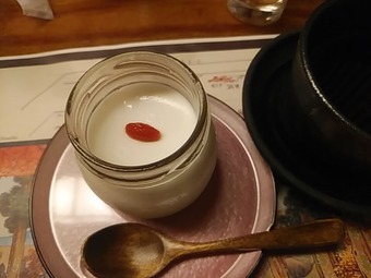 うまや特製杏仁豆腐 赤坂うまや コース 呑み放題付き