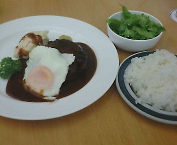 新橋 小川軒カフェ ハンバーグステーキ ランチ 1050円 汐留 新橋 銀座 B級 ランチ グルメ