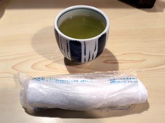 お茶おしぼり 銀座 こびきランチ 銀座ランチ