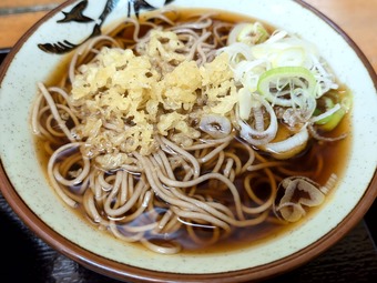 海老天丼セット そば処 亀島 かめしま 茅場町 立ち食いそば