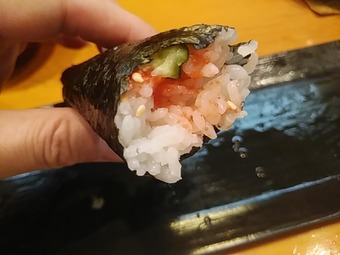 新橋ランチ 小鰭 こはだ ランチ握り大盛 手巻き 明太子