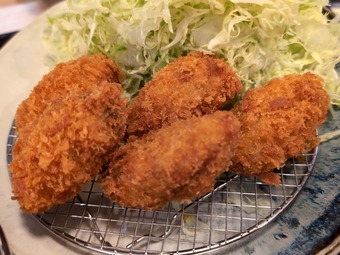 カキフライ定食 とんかつ かつ花ランチ かつはな