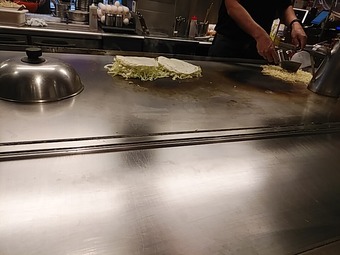 新橋ランチ ちんちくりん 広島お好み焼き 珍竹林 職人