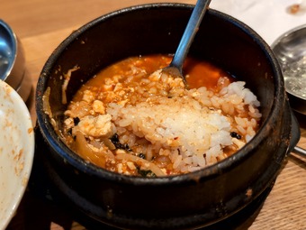 中山豆腐店 ニュー新橋ビル MIXスンドゥブ定食 新橋ランチ 土日営業