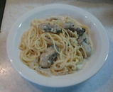広島産牡蠣 クリームソースパスタ