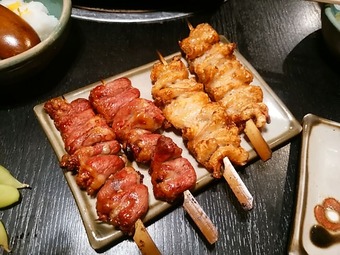 新橋 焼き鳥 木でこ ハツ 鳥皮