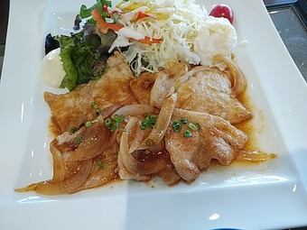 静ヒルズカントリークラブ(茨城) 昼飯 まごころポーク生姜焼き