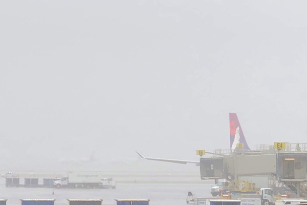 rainy airport
