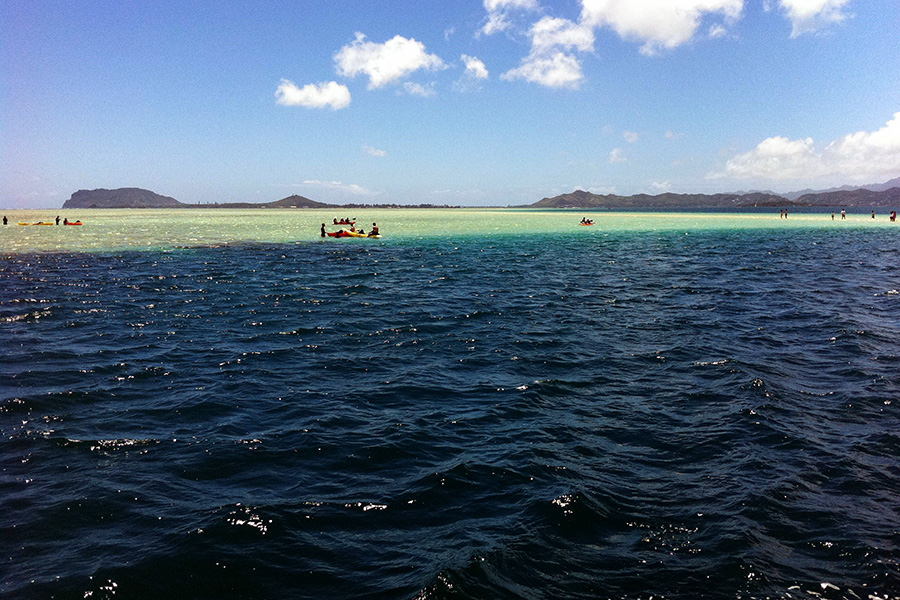 カネオヘサンドバーの水位ってどんな感じなの てことで 10年間の水位を写真で集めてみました 一日 一ハワイ ハワイブログ