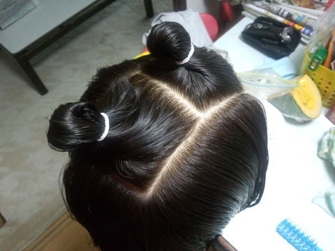 ワインディングのブロッキングのコツ センターからブロッキング 美容師のたまご