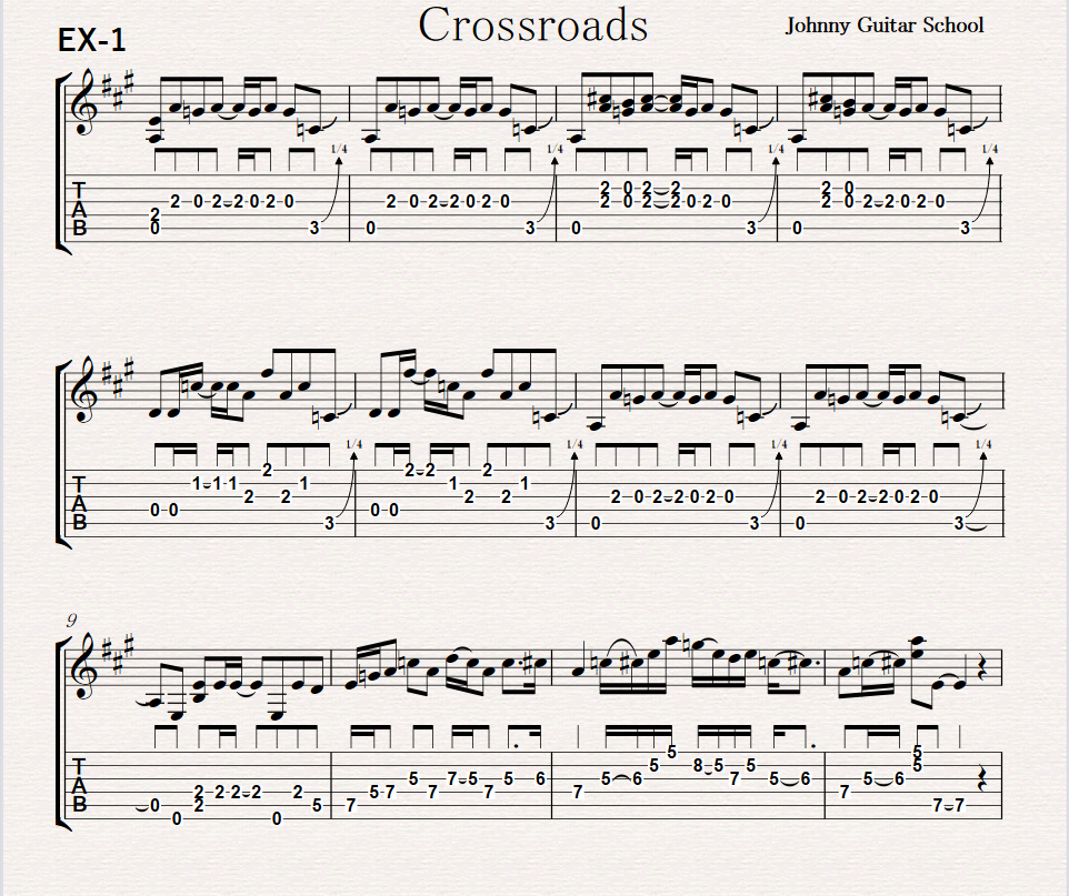 ギター上達の秘訣・応用編【Eric Clapton（Cream）/Crossroads