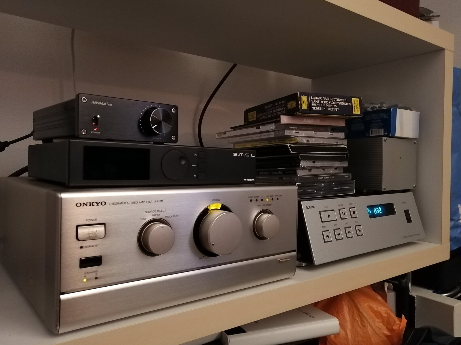 Aiyima A07とOnkyo A-911M 2 : On Age Audio Aiyima A07とOnkyo A-911M 2 : On Age Audio