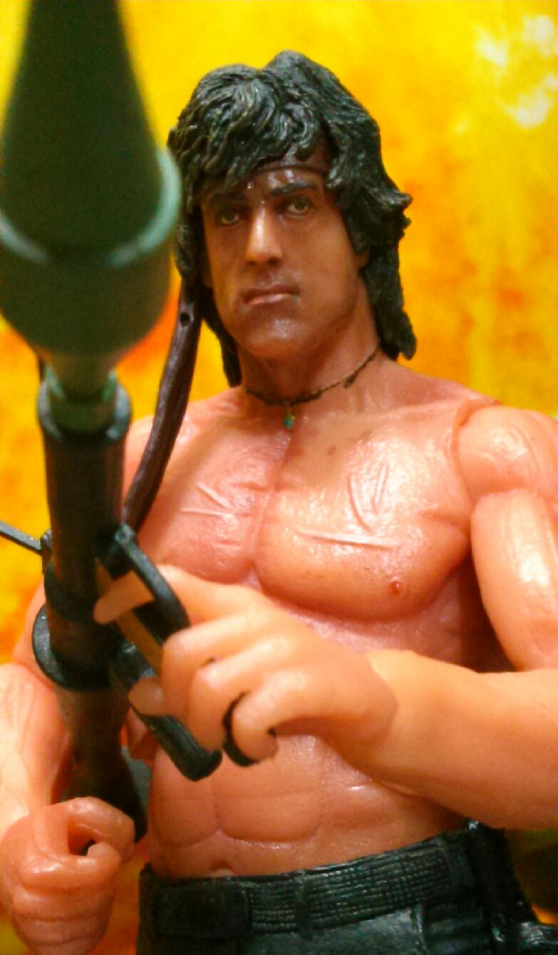 作品No.0189：NECA『ランボー 怒りの脱出』リペイント版 by Naoさん : シルベスター・スタローン美術館ブログ