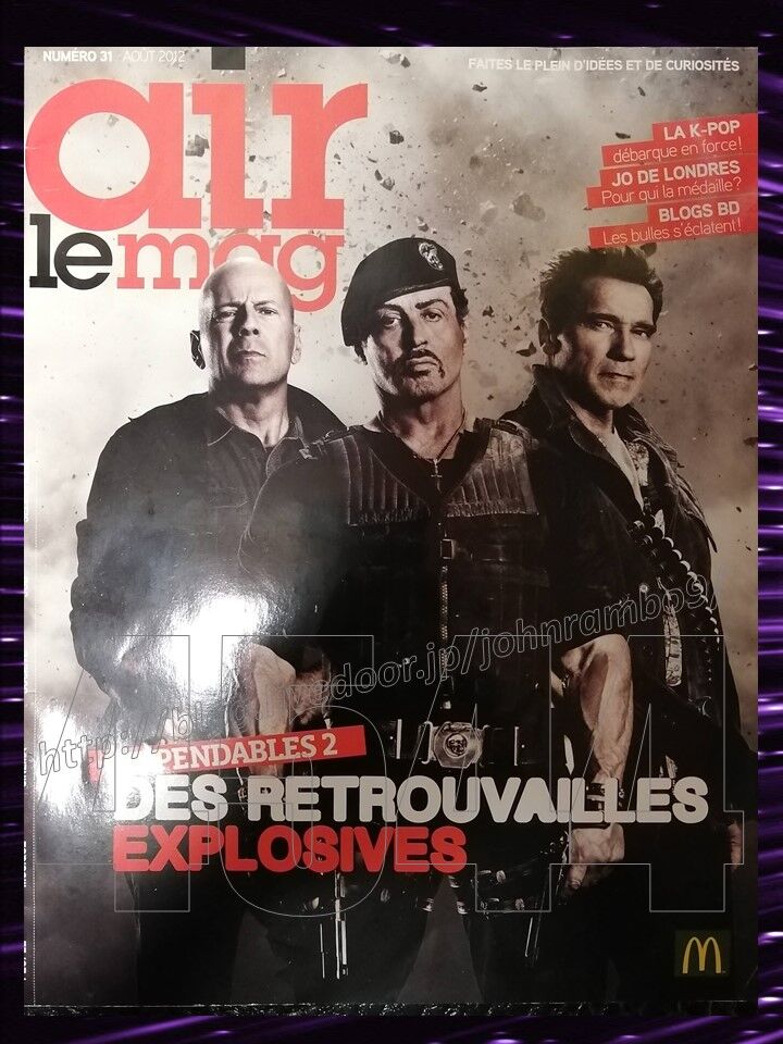4544 フランスのエンタメ雑誌air Le Mugエクスペンダブルズ2 Sylvester Stallone S Memorabilia Blog シルベスター スタローンのメモラビリアブログ
