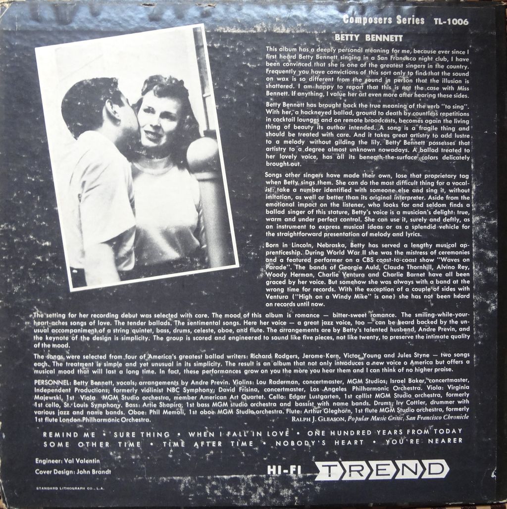「nobody else but me」ベティ・ベネット LPレコード BETTY BENNETT / Nobody Else But Me (LP) / Atlantic | WAXPEND