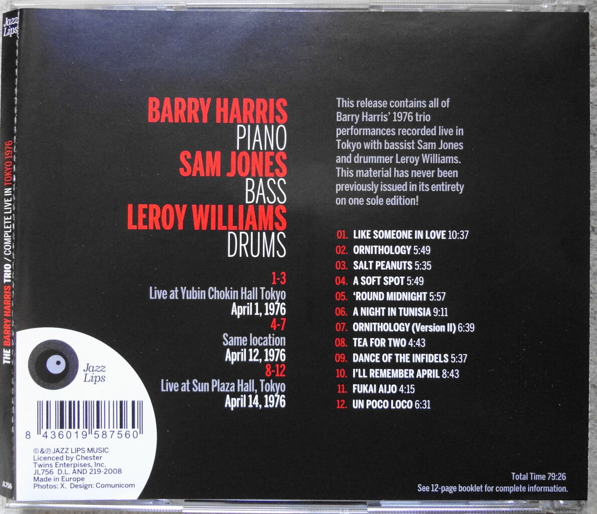 SHM-CD BARRY HARRIS バリー・ハリス / AT THE JAZZ WORKSHOP