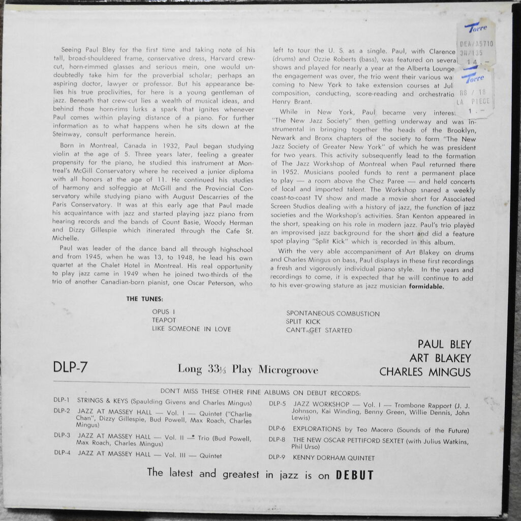 ABOUT DEBUT RECORDS 1 : original-jazzville/jojoのブログ
