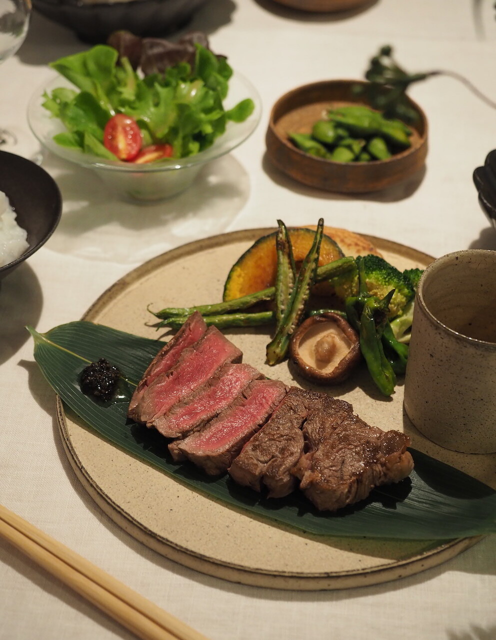 アメリカ牛のステーキを 和風の雰囲気でいただいた夜ごはん おうちごはんとおかしとねこ Powered By ライブドアブログ