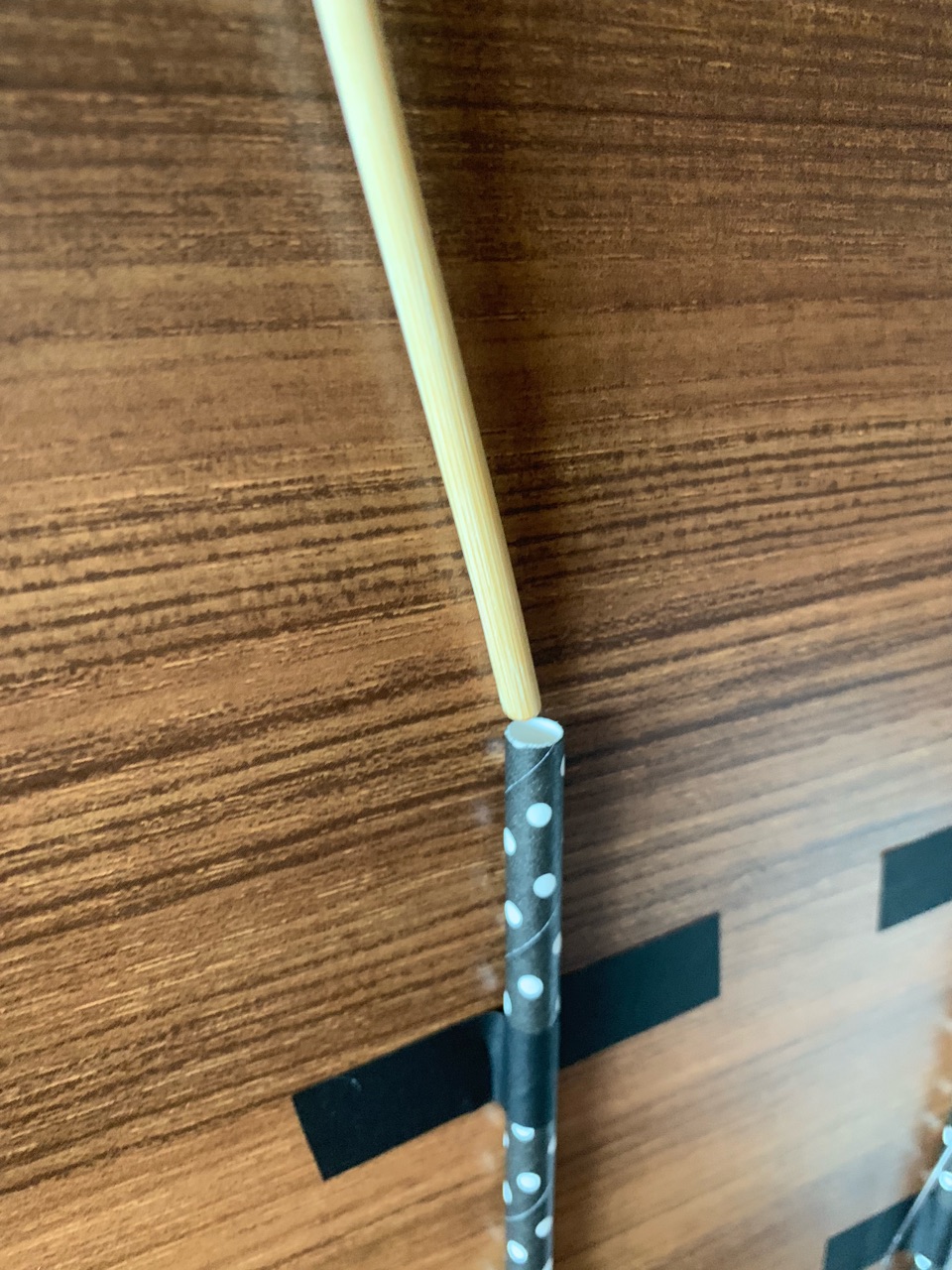 にゃんずの棒のおもちゃを入れる場所を 紙ストローで作った おうちごはんとおかしとねこ Powered By ライブドアブログ