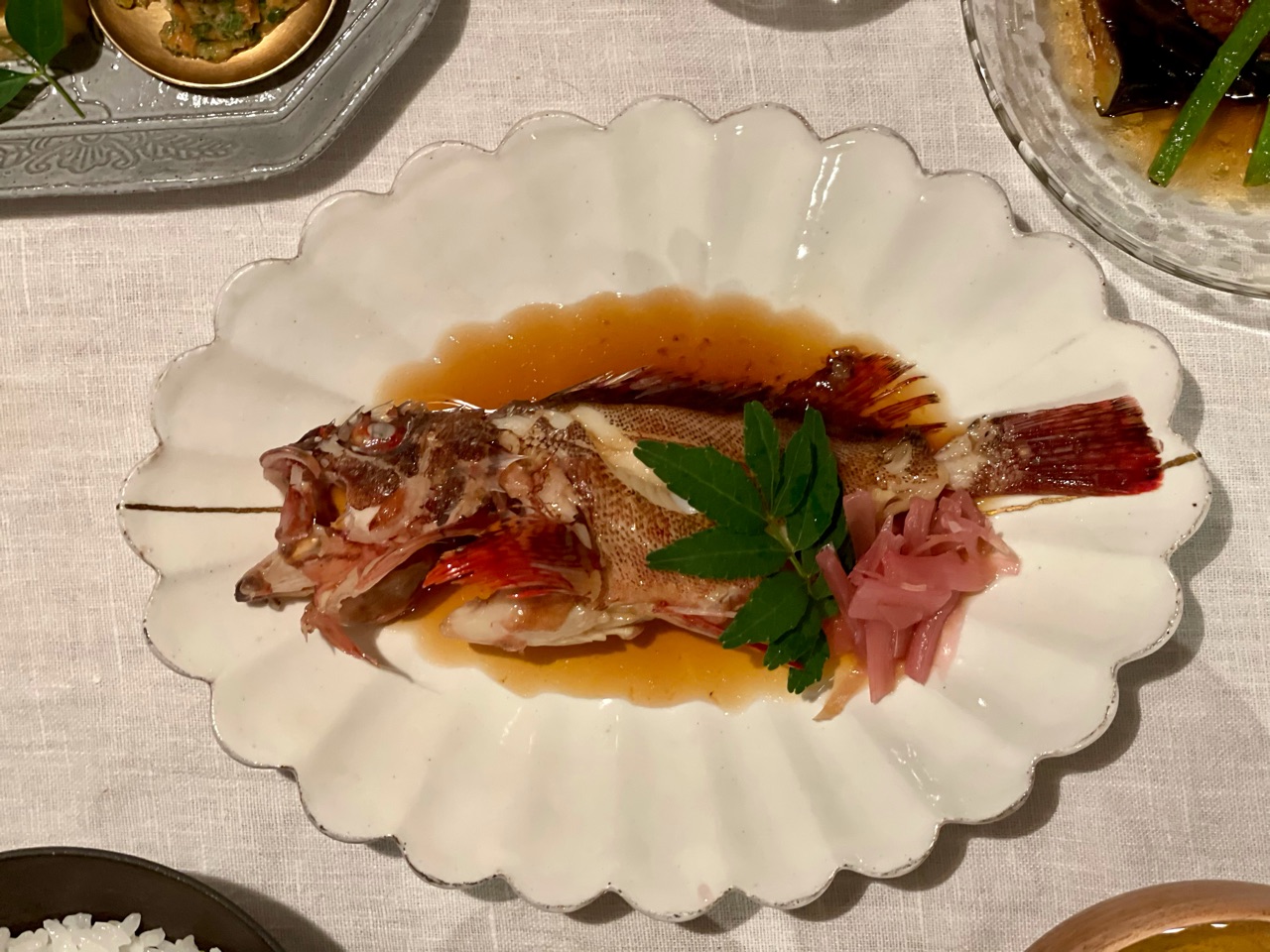 カサゴの煮付けと 揚げびたしの夜ごはん おうちごはんとおかしとねこ Powered By ライブドアブログ