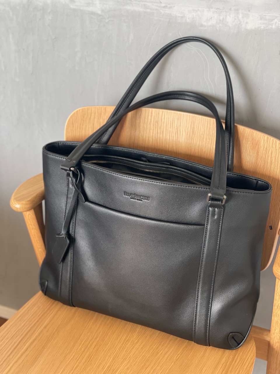 【未使用美品】BLUE SINCERE トートバッグ　ビジネスバッグ　大容量 BLUE SINCERE トートバッグ メンズ 本革 大容量 自立 ビジネス