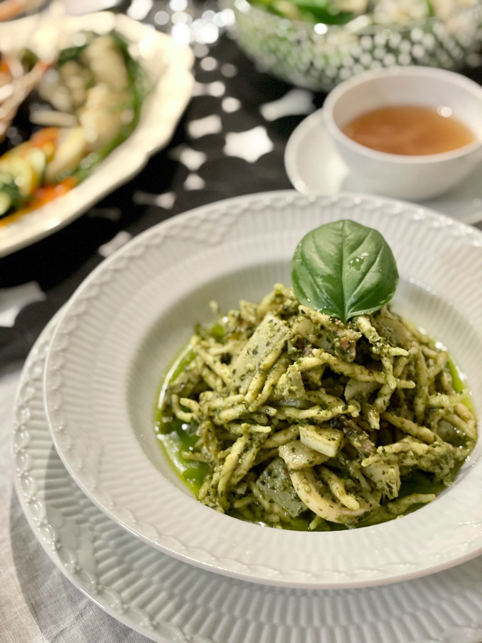 タコとたけのこの自家製ジェノベーゼパスタと スカンピと色々野菜のグリルの夜ごはん おうちごはんとおかしとねこ Powered By ライブドアブログ タコとたけのこの自家製ジェノベーゼパスタと スカンピと色々野菜のグリルの夜ごはん おうちごはんとおかしとねこ Powered By ライブドアブログ