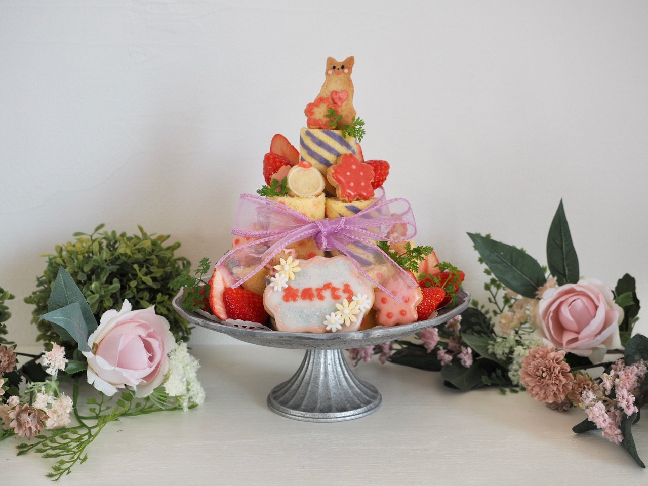 手作りお菓子 ご入学おめでとうのロールケーキタワー おうちごはんとおかしとねこ Powered By ライブドアブログ