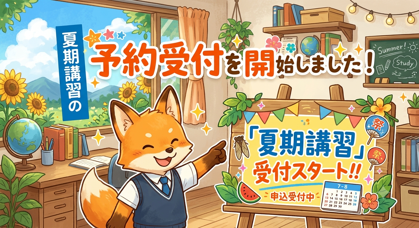 夏期講習受付スタート！新規受付も行えそうです : 情熱塾 塾長ブログ