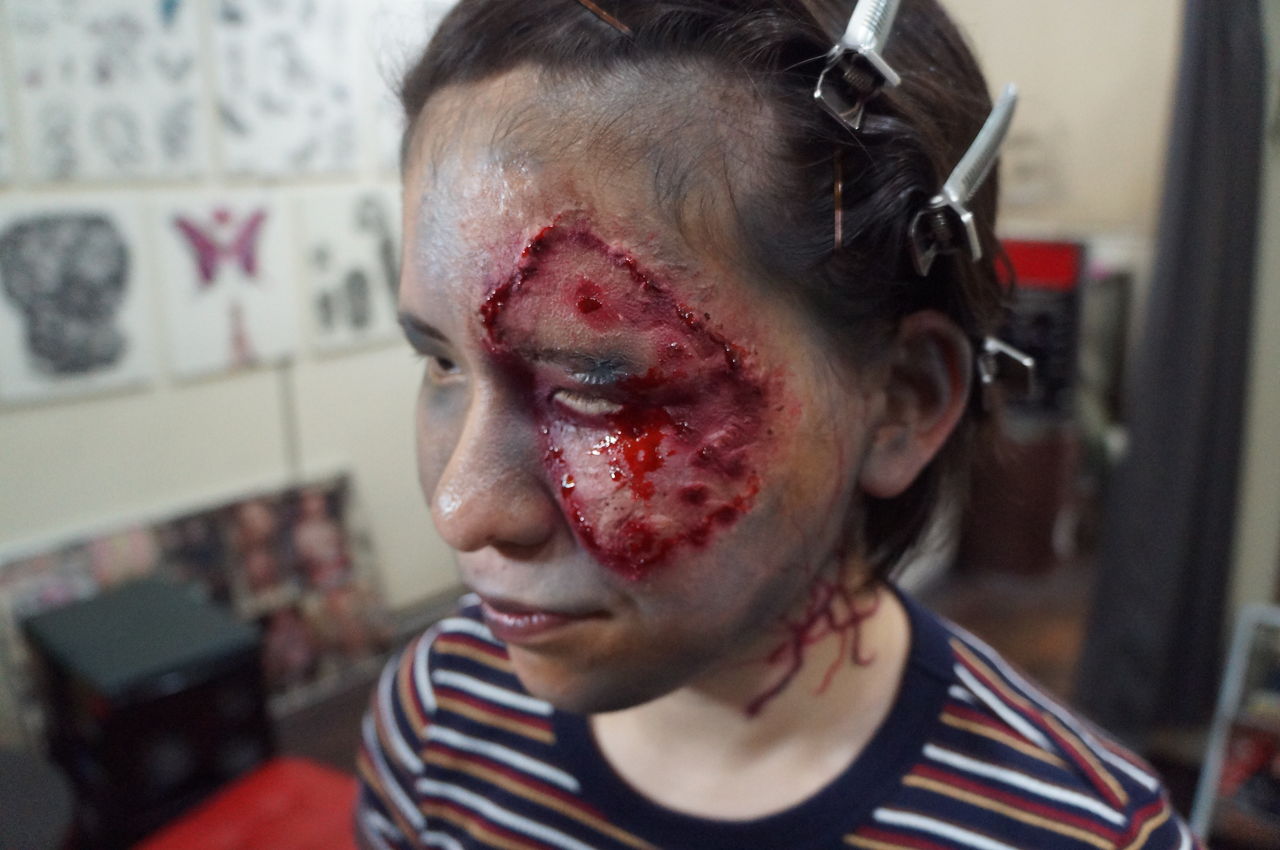 ハロウィン用メイク 火傷ただれ傷メイク Body Custom ジョシュアアント