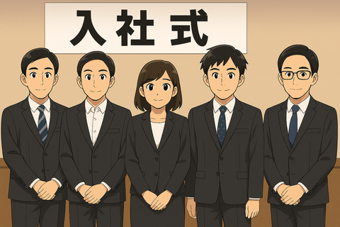 入社式 イラスト