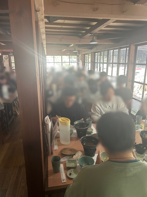 秋レク　食事風景