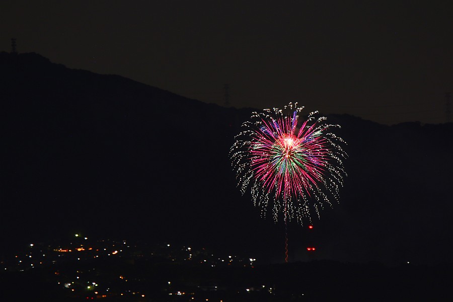 なにわ淀川花火大会と明石海峡大橋ライトアップのコラボ Jp3pzd S Photo Diary